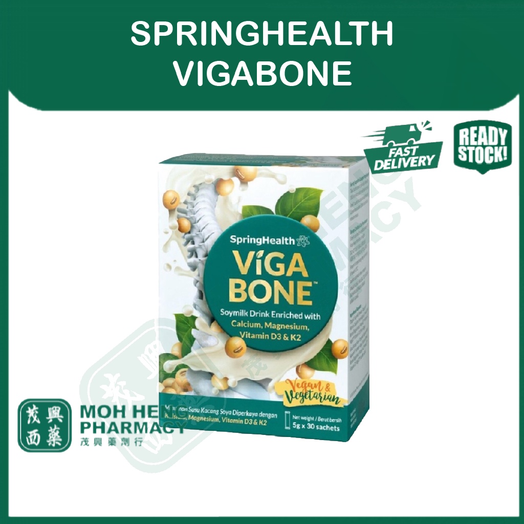 SPRINGHEALTH VIGABONE Sachets (30's) Soymilk Drink with Calcium, Magnesium, Vitamin D3 & K2