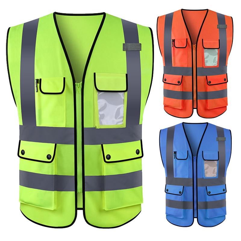 Reflective Vest Safety Vest Big Size 4XL Night Running Construction Work Clothes Men Hi Vis Workwear Vest Protective Equipment