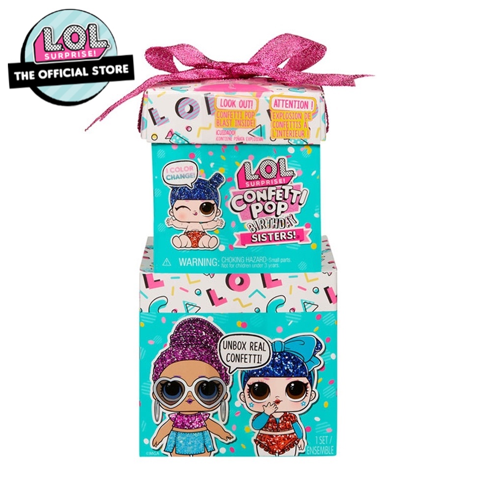 LOL Surprise Confetti Pop Birthday Sisters Set With a Doll & Accessories