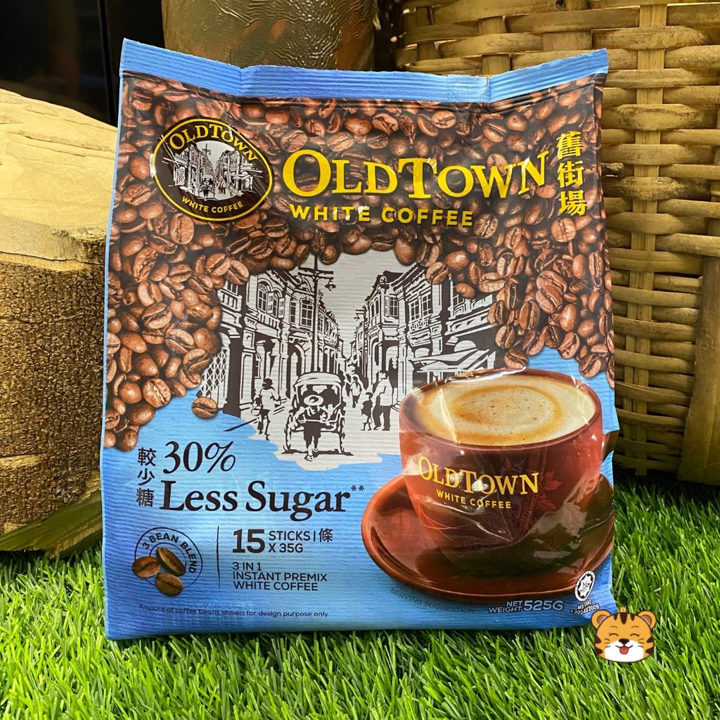 Old Town White Coffee Less Sugar 3 In1 Instant Premix White Coffee 525g Shopee Malaysia