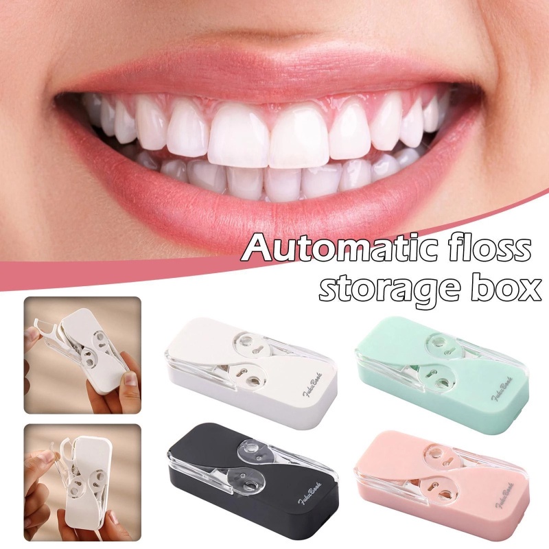 Portable Mini Double Open Floss Storage Box Reusable Automatic Dental
