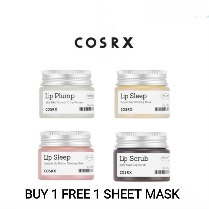 COSRX Lips treatment Propolis Lip Sleeping Mask, Honey Sugar lip Scrub