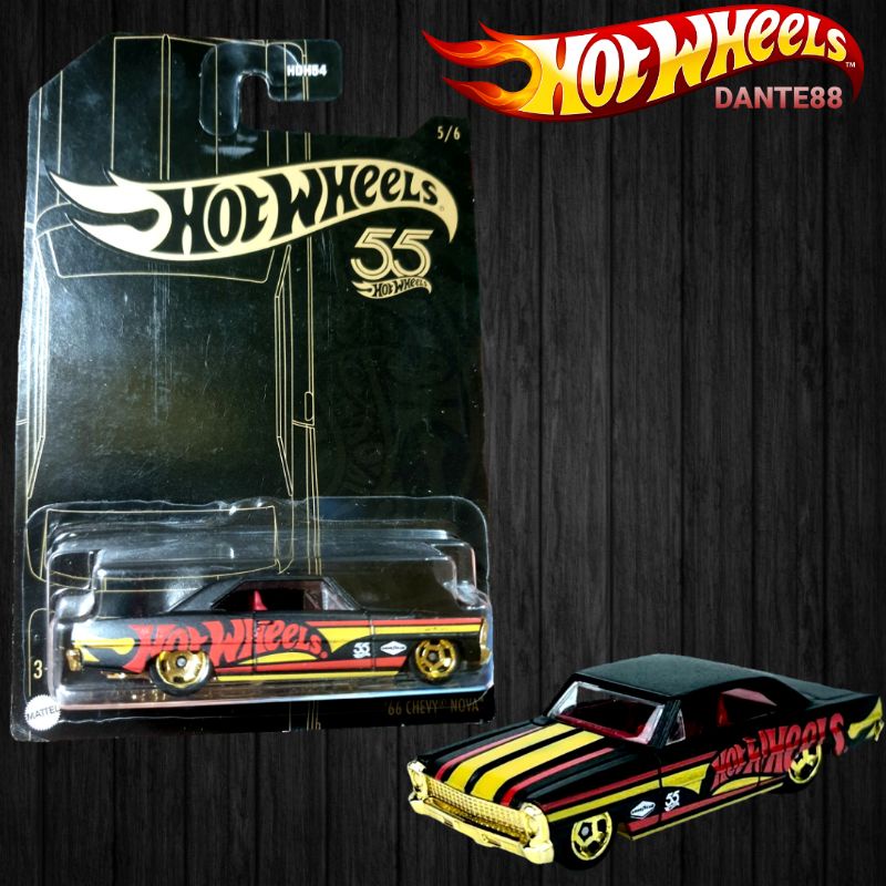 HOTWHEELS 55th Anniversary '66 Chevy Nova Original Mattel