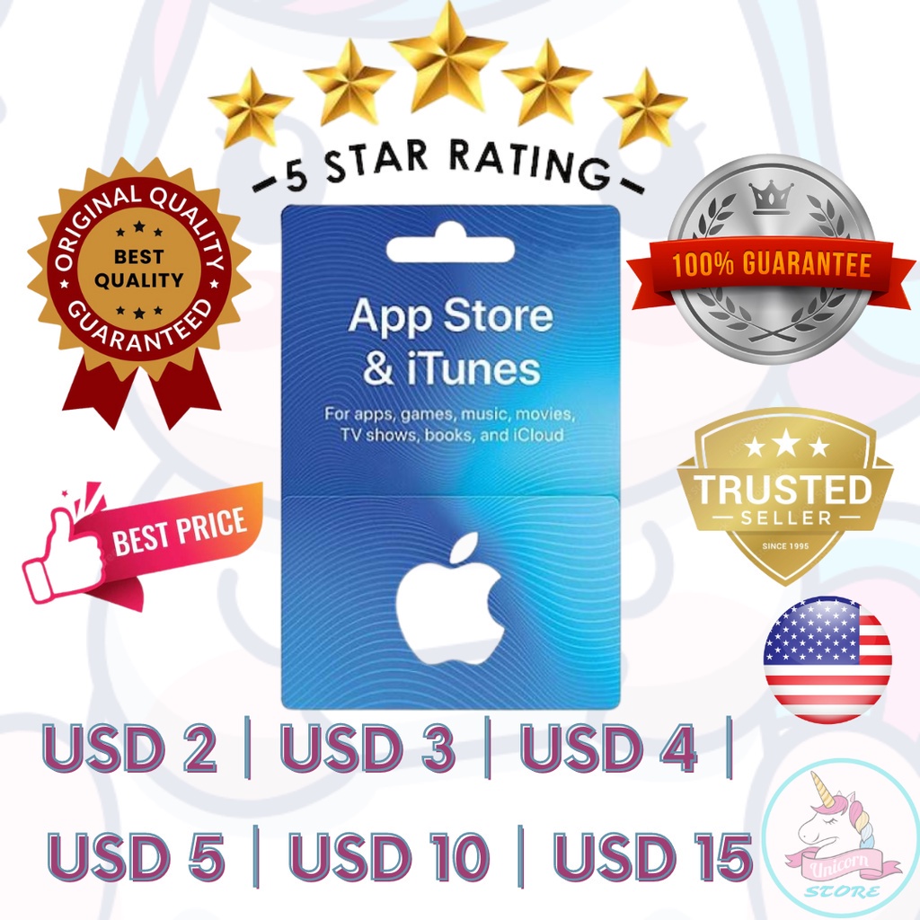 Fast ServiceAppstore Itunes Gift Card US Gift Card 23451015 USD iOS 美国礼品卡现货快速发
