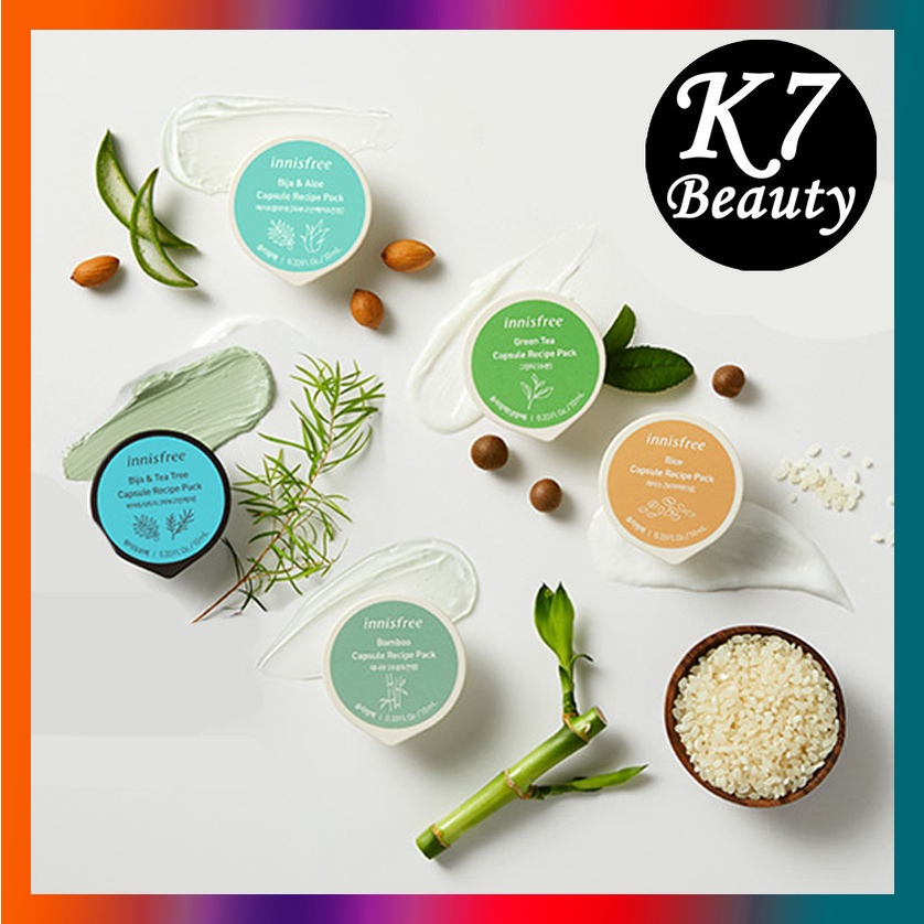 [INNISFREE] Capsule Recipe Pack Mask 10ml Rice/Bija & Tea Tree/Bija