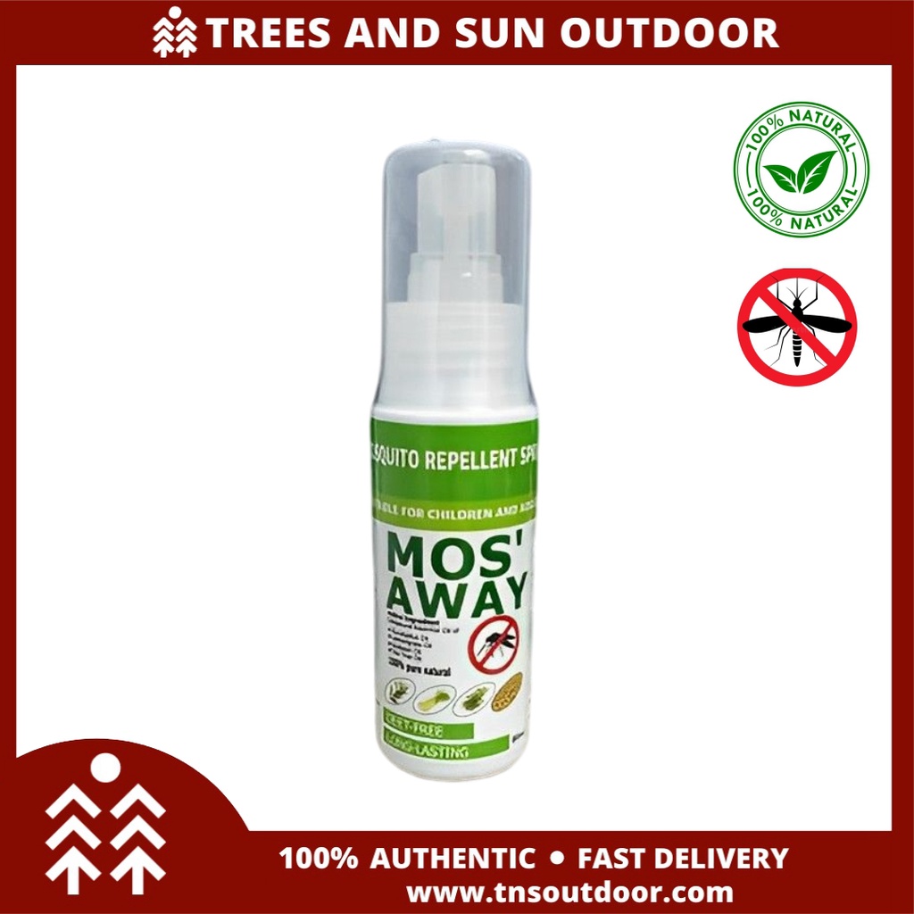 Mosquito Repellent Spray Mos' Away Anti Mosquitoes 100 Pure Natural