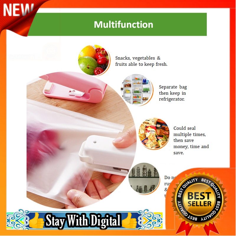 🌹[Local Seller] EXTRA GIFT DELETE OK NEWVIPPIE Handheld Mini Portable Easy Sealer for Packaging Food Plastic Bag (Rando