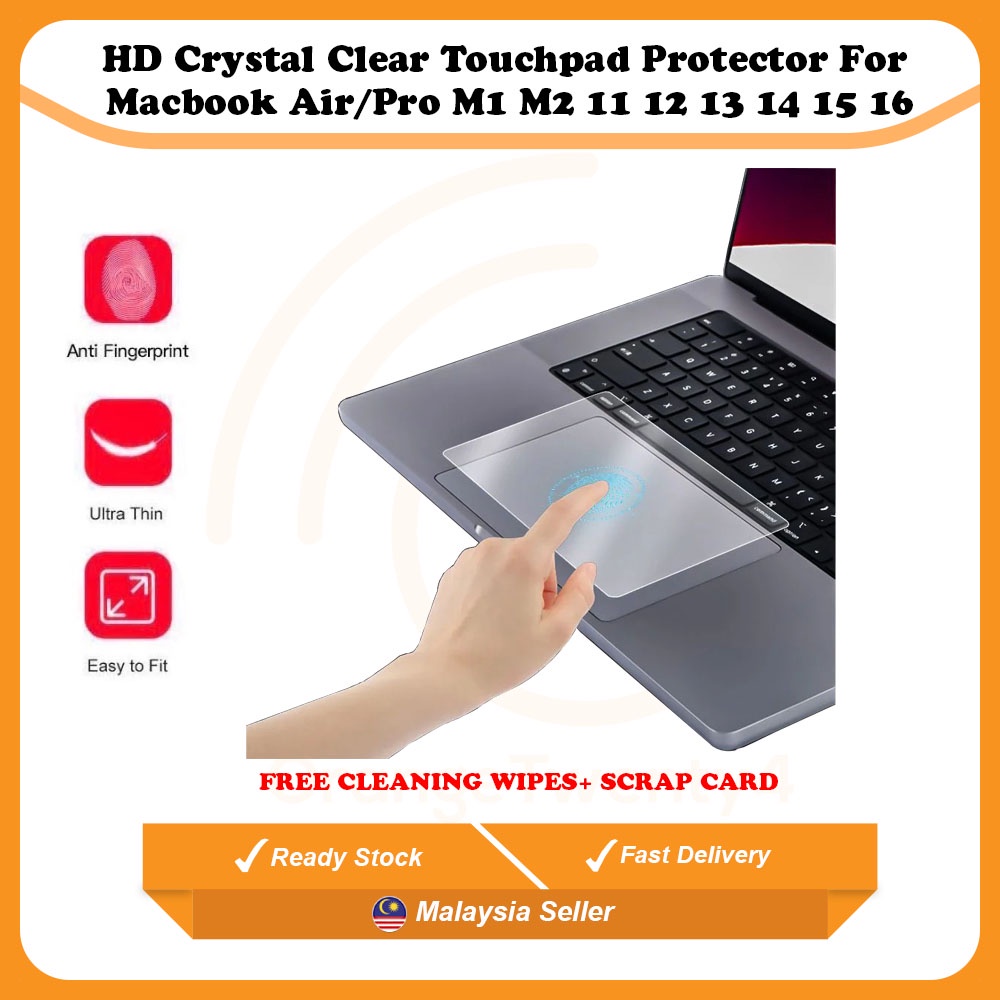 🔥🔥𝑭𝑹𝑬𝑬 𝑪𝑳𝑬𝑨𝑵𝑰𝑵𝑮 𝑾𝑰𝑷𝑬+𝑺𝑪𝑹𝑨𝑷 𝑪𝑨𝑹𝑫🔥🔥Crystal Clear HD Macbook Touchpad