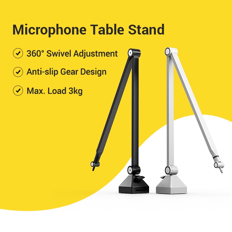 [NEW]GOCHANMI Boom Arm Microphone Table Desktop Stand Mic Holder