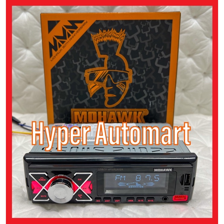 Mohawk Car MP3 Player Single Din Usb/Fm/Bluetooth/Aux/Sd (MY105) Myvi Saga Waja Wira Iswara
