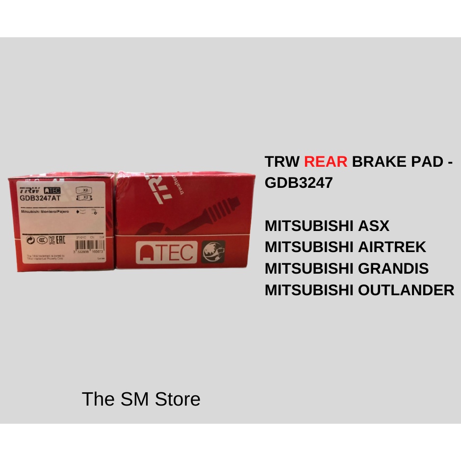 (READY STOCK) TRW GENUINE MITSUBISHI ASX AIRTREK GRNADIS DISC BRAKE PAD ...