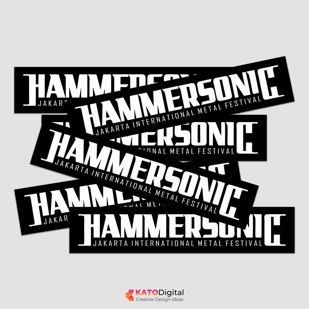 Metal Festival Hammersonic Vinyl Glossy Sticker Waterproof Hardcore Rock Band Sticker