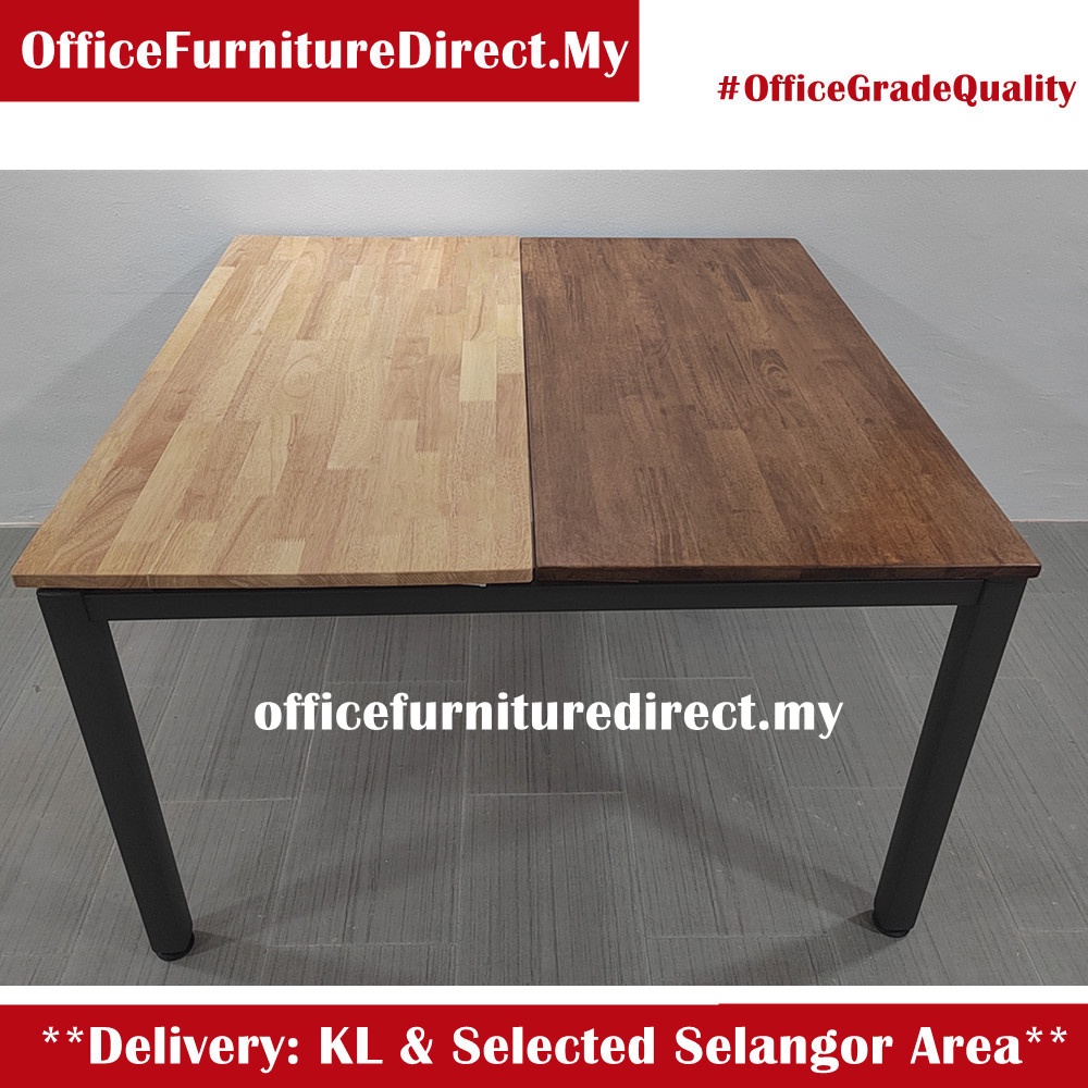 VSS 2 Seater Workstation Solid Rubber Wood Office Table (120x60cm