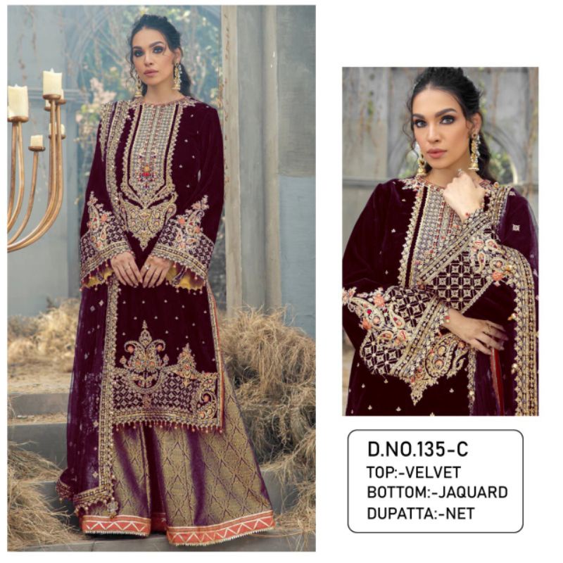 WOMEN FASHION KRISH BOLLYWOOD CELEBRITY PAKISTANI SUIT EMBROIDERY FULL SEQUINS