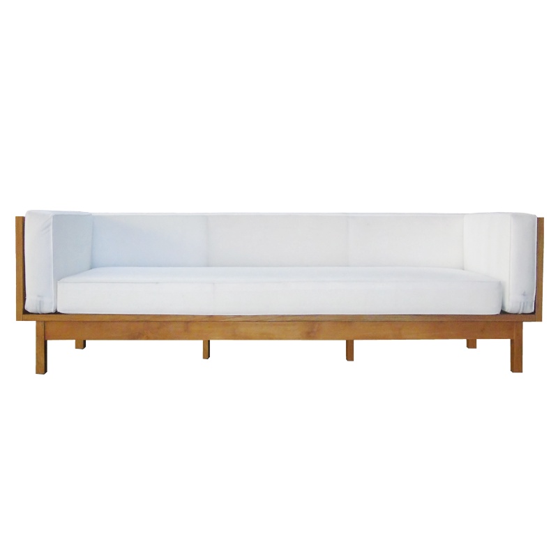 MADE OF HAND SELECTED , KILN DRIED GENUINE TEAK TIMBER SOURCED FROM SUSTAINABLE PLANTATIONS SCANIA SOFA 3 SEATER