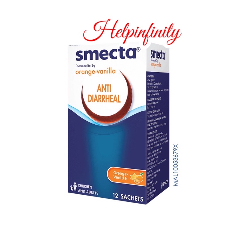 Smecta Diosmectite 3g AntiDiarrheal sachets (OrangeVanila / Strawberry) 12s Shopee Malaysia