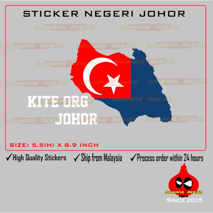 Sticker Negeri Johor Peta/Map Utk Kereta/Motor/Outdoor | Shopee Malaysia