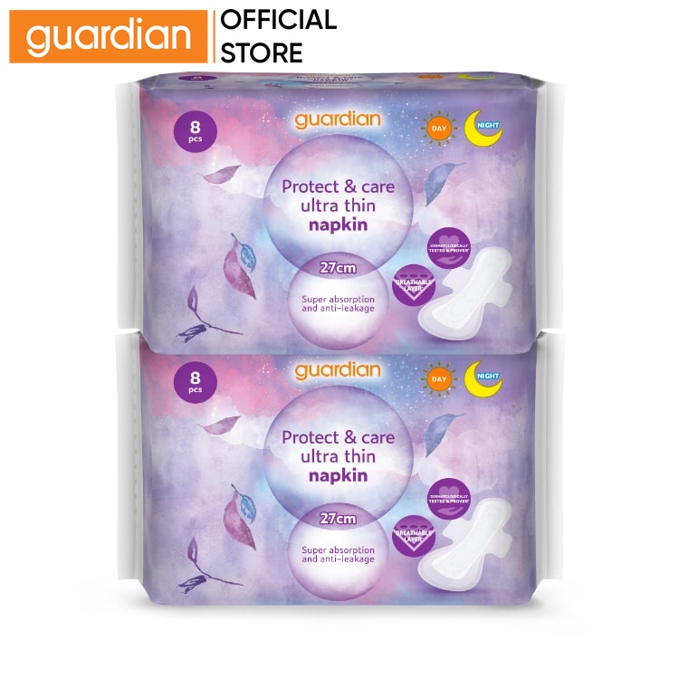 Guardian Protect & Care Ultra Thin Napkin Wing 27cm 8's Shopee Malaysia