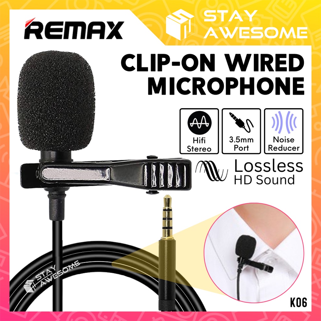 REMAX Mini Microphone Clip Microphone Lapel Microphone For Phone