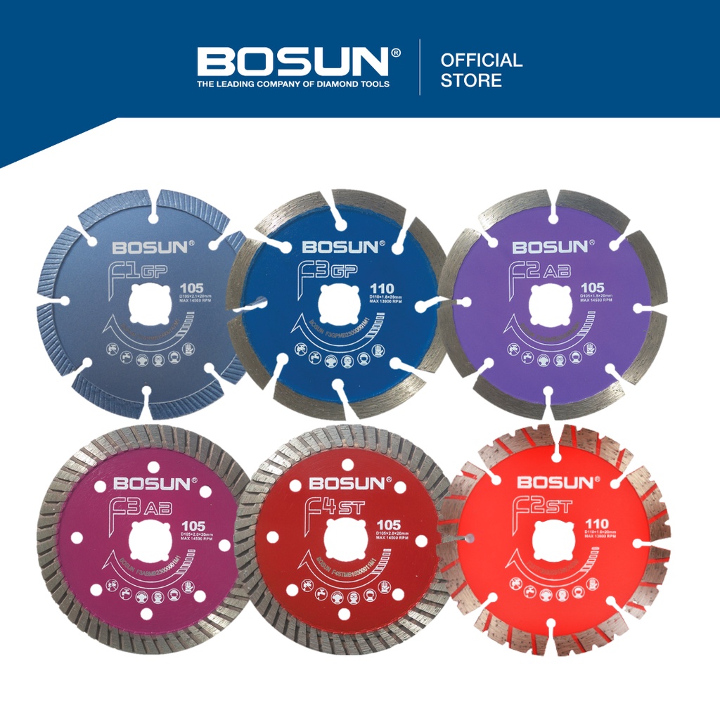 Bosun 4 Inch Diamond Blade [Red Bricks, Cement, Roof Tiles, Granite, Sand Bricks, Reinforced