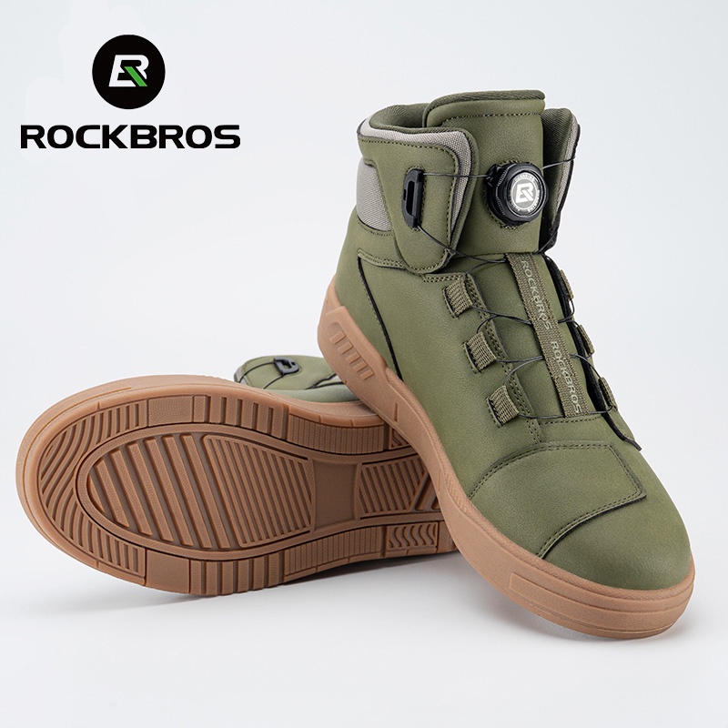 【MY Delivery】ROCKBROS Men's Motorcycle Shoes Motorcycle Anti Fall Riding Shoes Casual Boots