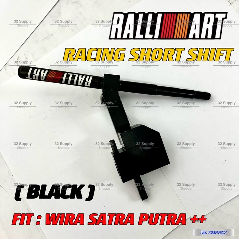 RALLIART WIRA GEAR LEVER SHORT SHIFT RACING BLACK FIT SATRIA / PUTRA