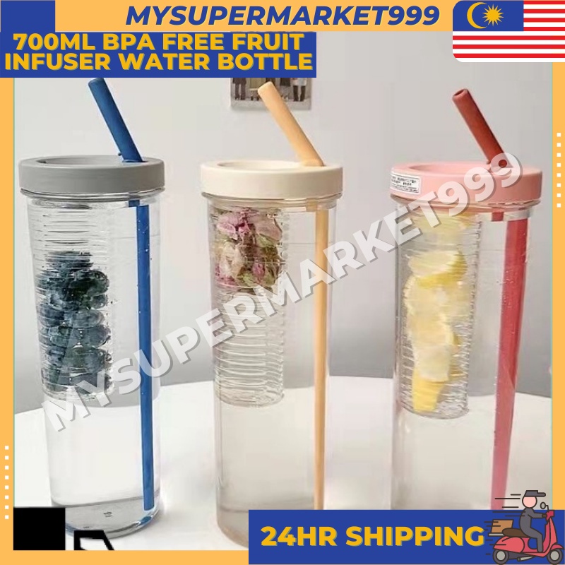 READY STOCK 700ml BPA Free Fruit Infuser Water Bottle Infusion Large