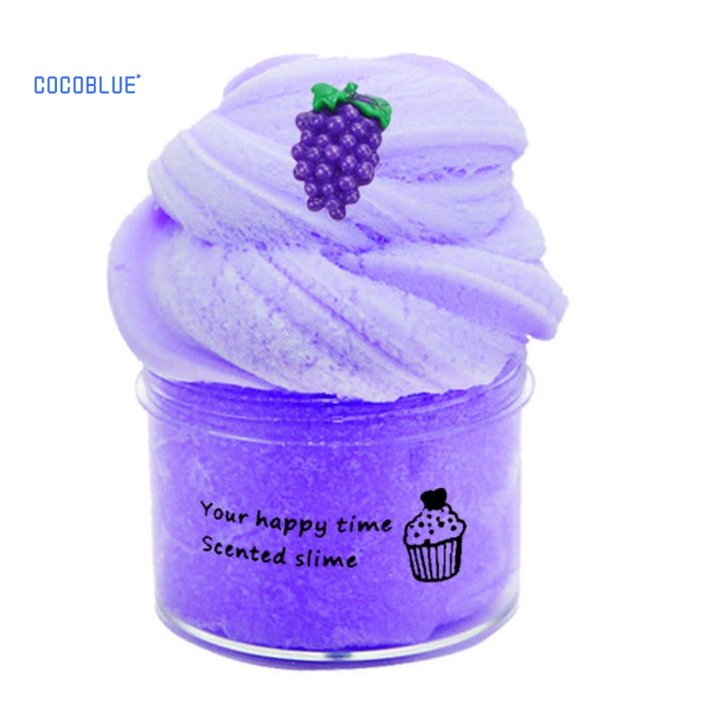 CCB- 70ml Portable Fruit Slime Toy Party Favors Children Cloud Slime Kit Decompression Toy Soft