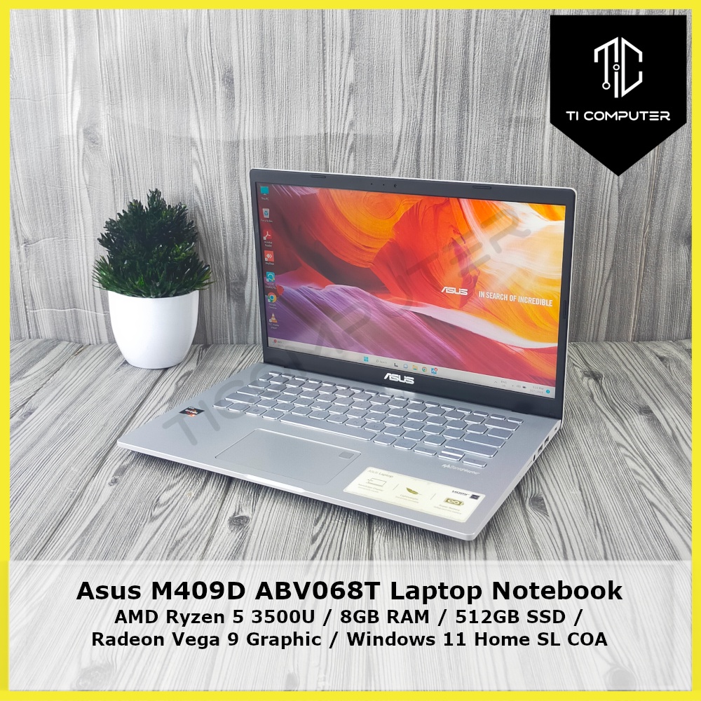 Asus M409D ABV068T AMD Ryzen 5 3500U with Redeon Vega Mobile Gfx 2.1GHz ...