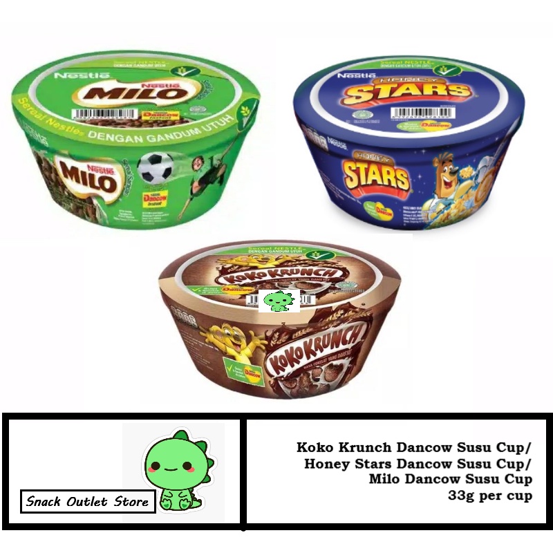 [Ready Stock] (Halal) Nestle Koko Krunch /Honey Stars/ Milo Dancow Susu Cup 33g