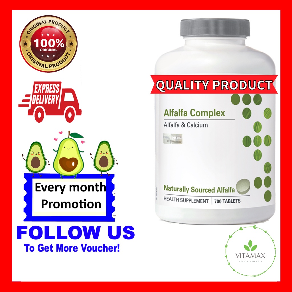 Shaklee Alfalfa Complex 700 Tablets ( Alfalfa & Calcium) Shopee