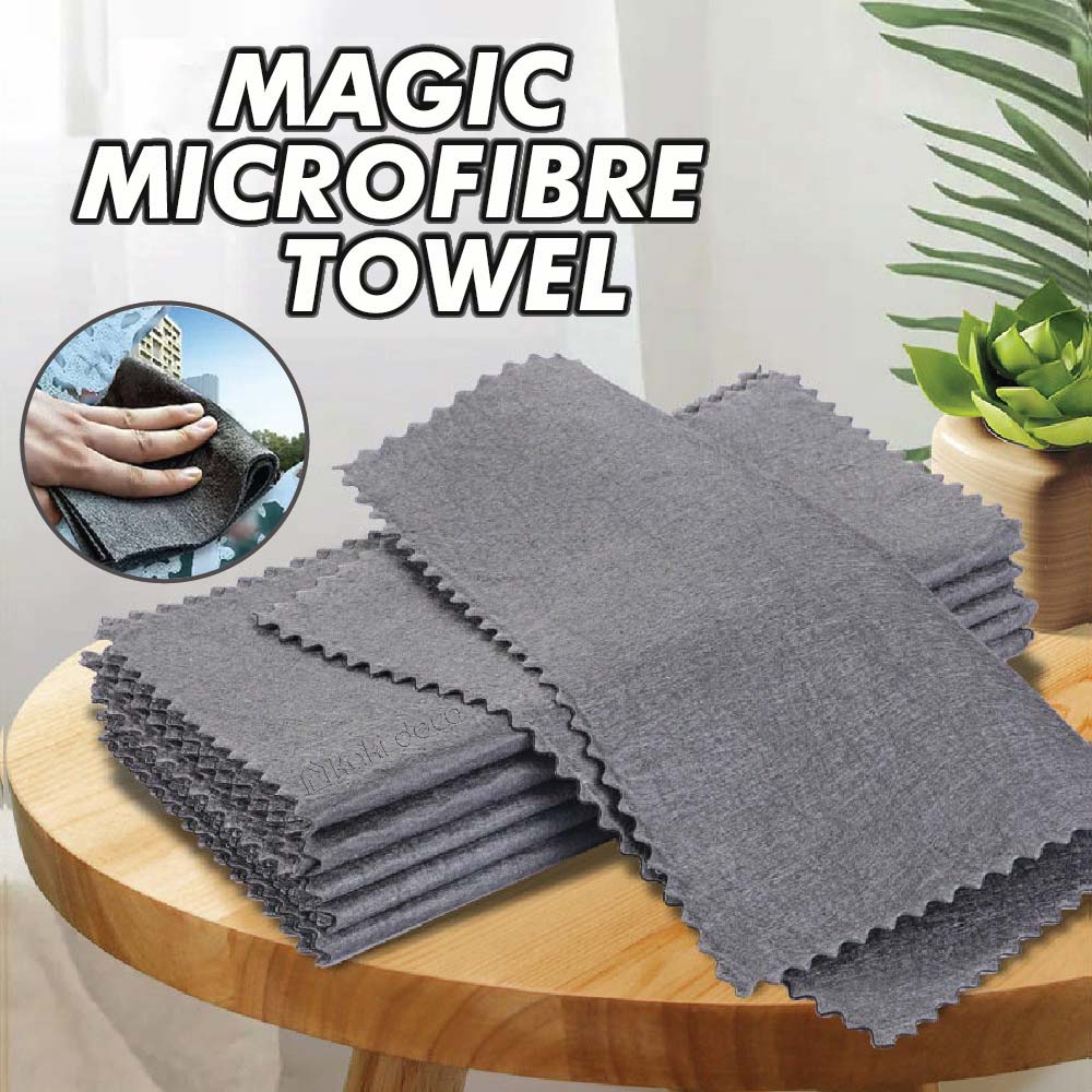 Magic Microfiber Cloth Glass Cleaning Mirror Car Wash Towel Kain Magic Cloth Pencuci Kaca Kereta Kain Lap Cermin