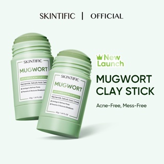 SKINTIFIC Mugwort Acne Clay Mask Stick (40g) | Shopee Malaysia