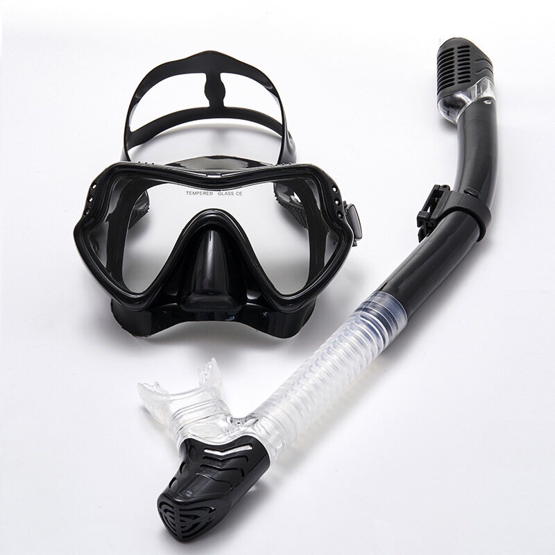 [[ FREE GIFT OneTwoFit Snorkeling Set Anti-Fog Silicone HD Tempered Glass Diving Mask goggles Snorkel Mask