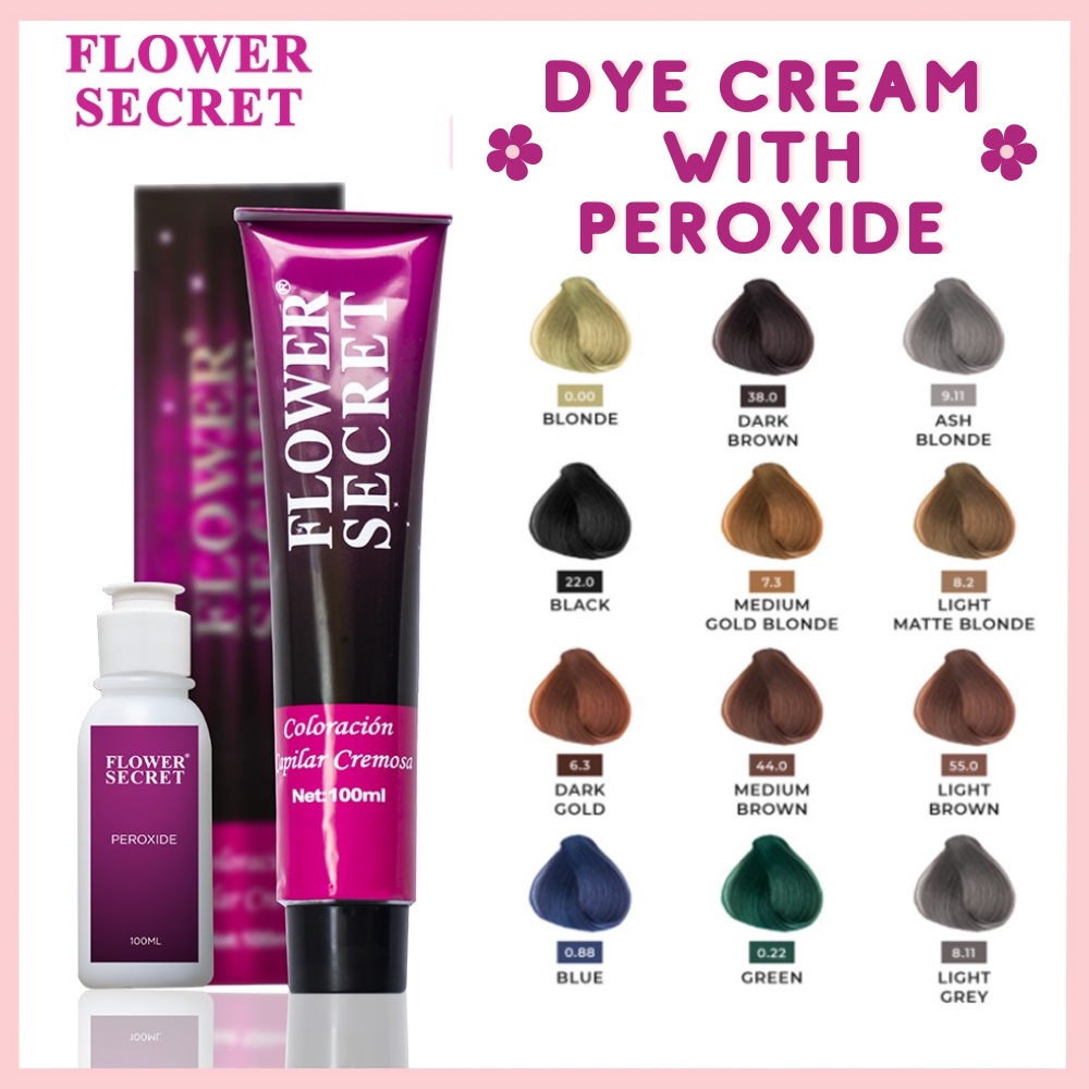 Flower Secret Hair Colour Dye 100ml+Peroxide 100ml Pewarna Rambut