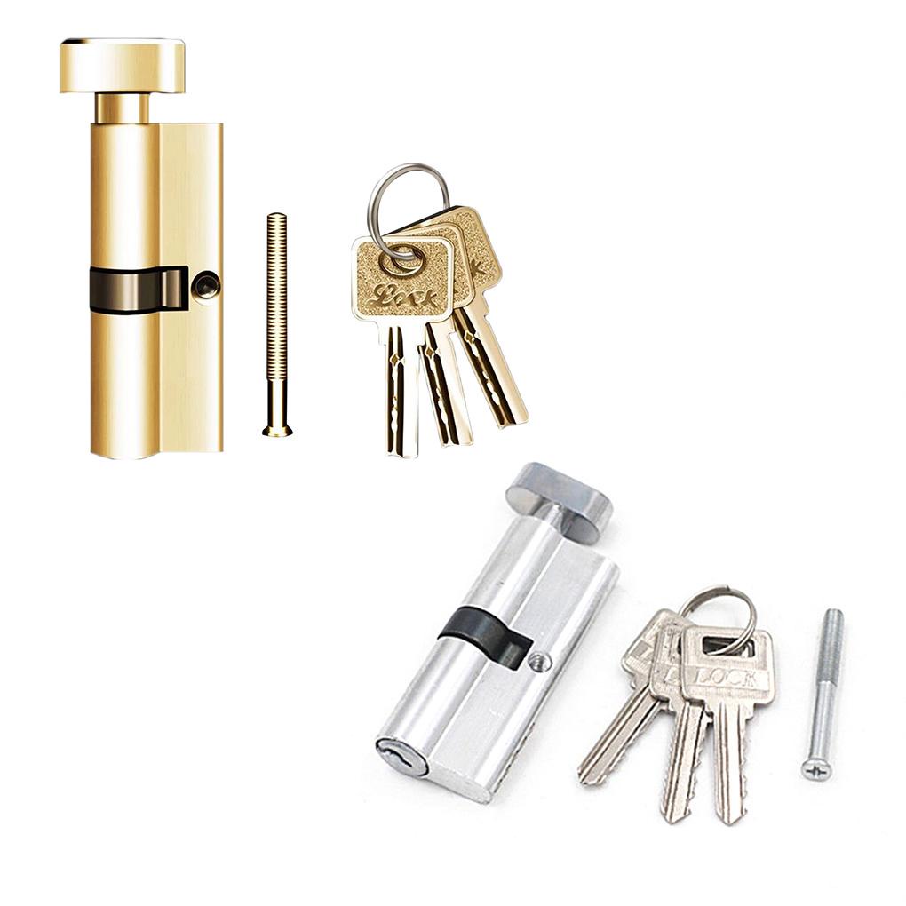 1/2/3 Thumb Turn Cylinder Barrel Door Locks Pick Anti Brass Thumbturn