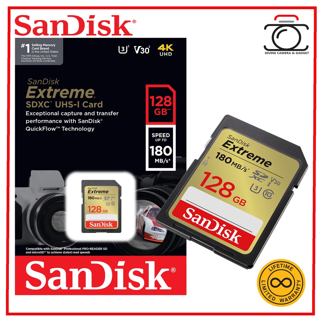 SanDisk 128GB Extreme UHS-I SDXC Memory Card | Shopee Malaysia