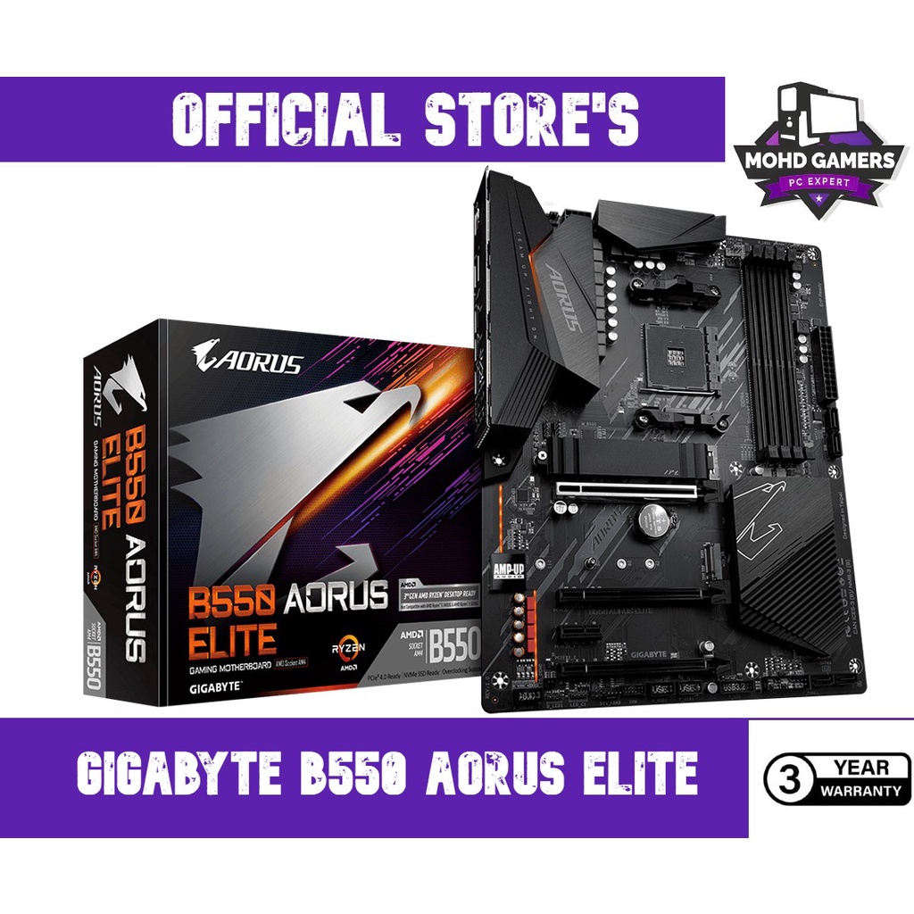 Gigabyte B550 AORUS ELITE ATX AM4 Motherboard Shopee Malaysia