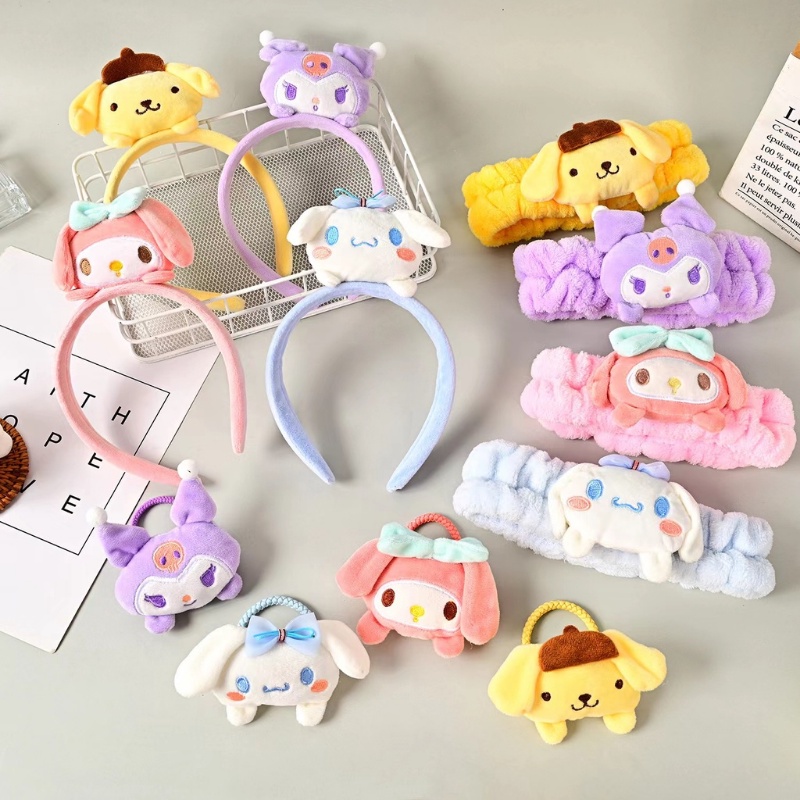 Japanese Sanrio New Cartoon Melody Doll Hairpin Face Wash Hairband Cute ...