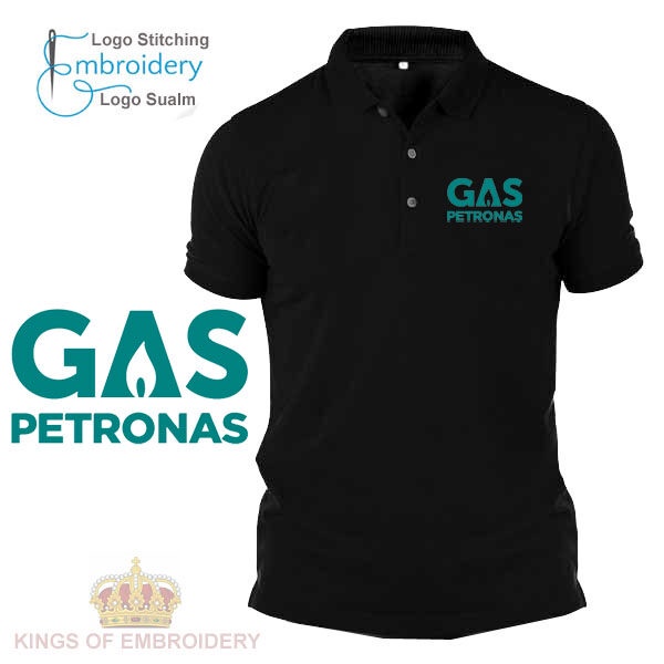 Polo T-Shirt Classic GAS Petronas Carigali Oil & Gas Malaysia Racing Sport Motorsport Sulam Embroidery Baju Cotton 02