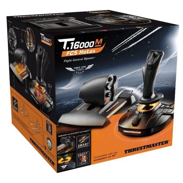 Thrustmaster T 16000m Fcs Hotas Joystick Set For Pc Ready Stock