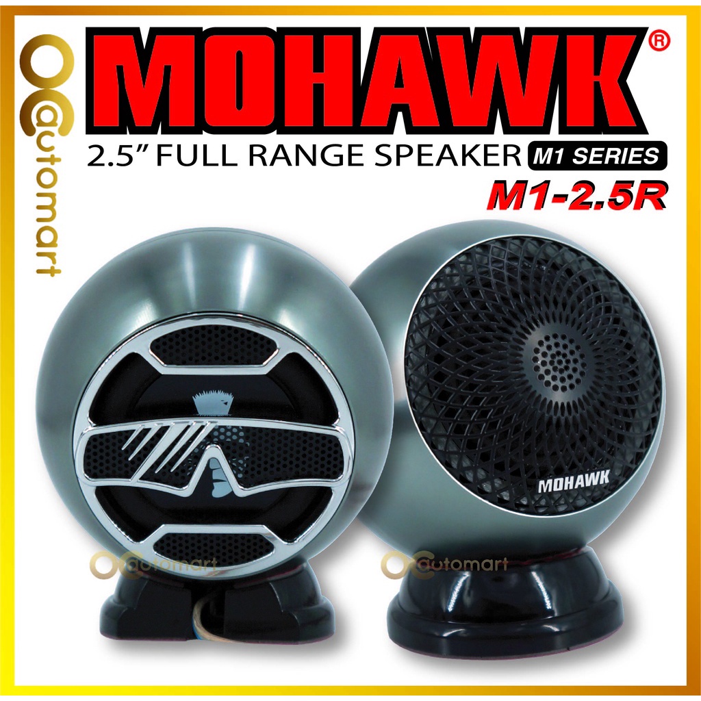 MOHAWK M1 SeriesM1-2.5R 2 Way Full Range With Bass Car Speaker ( 2.5 ...