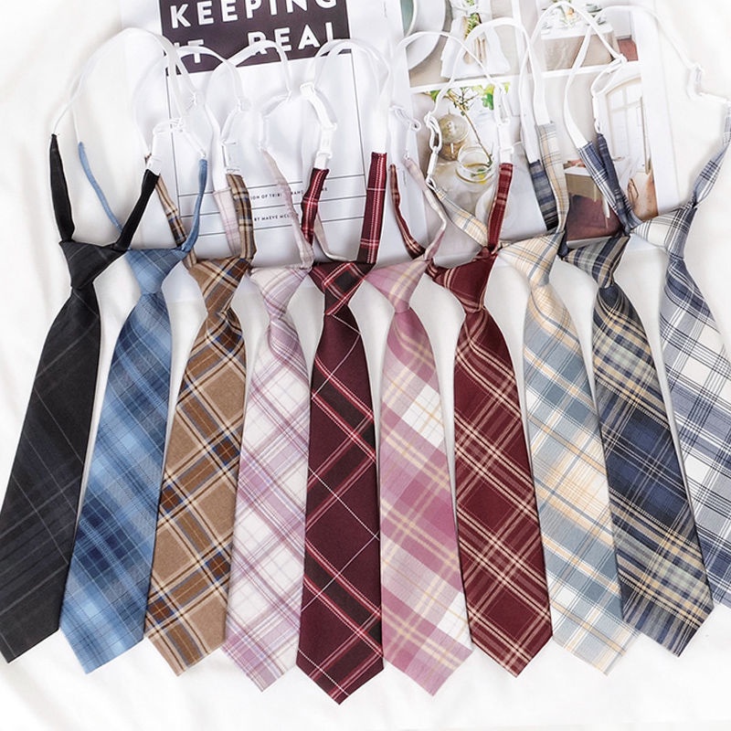 jk Small Tie Female Preppy Style Lazy Japanese Uniform Shirt Bow Male Student ins Trendy Short Tie-Free