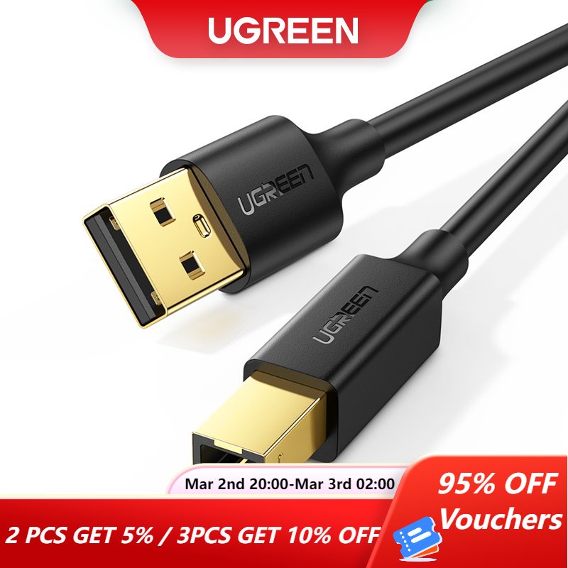 UGREEN USB Printer Cable USB Type B For Canon Epson HP ZJiang | Shopee ...