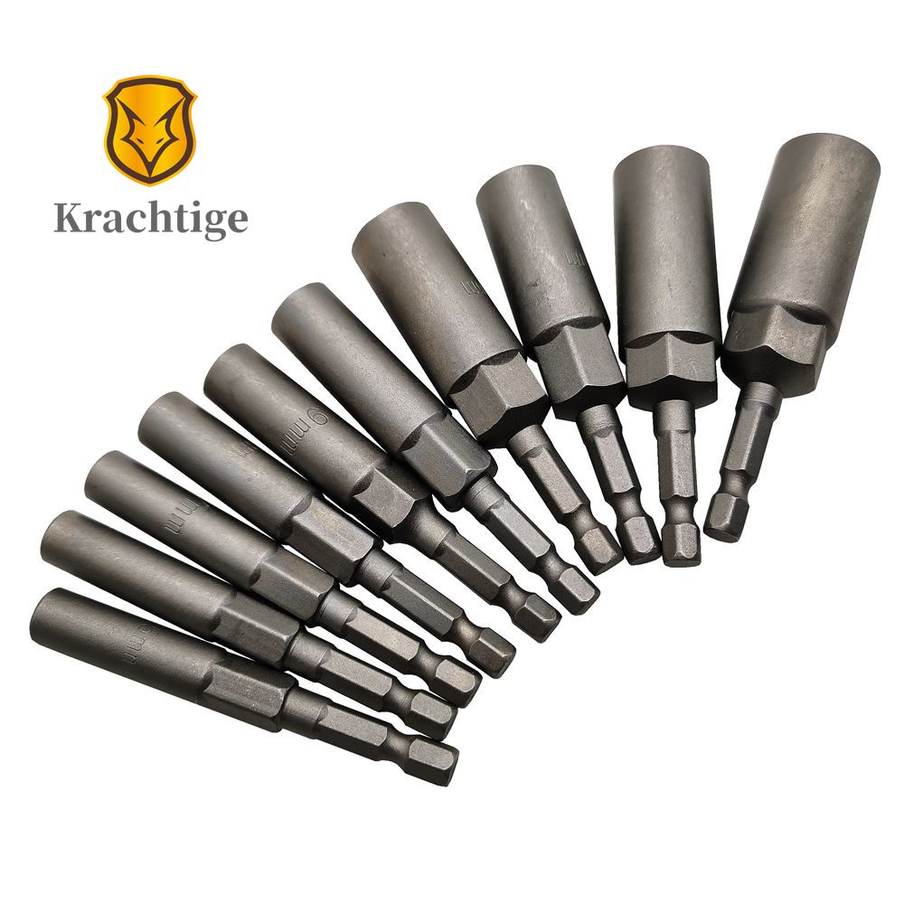 Versatile Reliable Krachtige 10Pcs 80mm Length Electric Power Magnetic Screwdriver Nut Driver Set Impact 1/4" Hex Sha... - Image 2