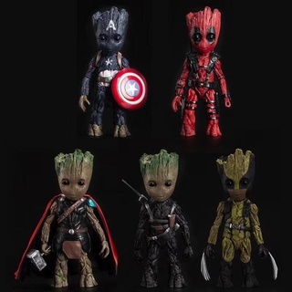 [CLEARANCE SALE]BABY GROOT COSPLAY AS MARVEL CHARACTERS : CAPTAIN AMERICA/BUCKY/WOLVERINE/THOR/DEADPOOL