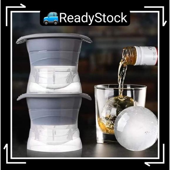 Pembuat Bebola Ais Silikon Acuan Bebola Ais Silikon Kiub Ais Sfera Premium Wiski /Acuan Hoki Ais冰球模具