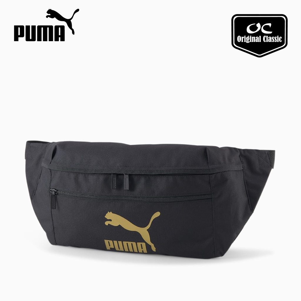 Puma Classic Archive XL Waist Bag (Black/Gold) Shopee Malaysia