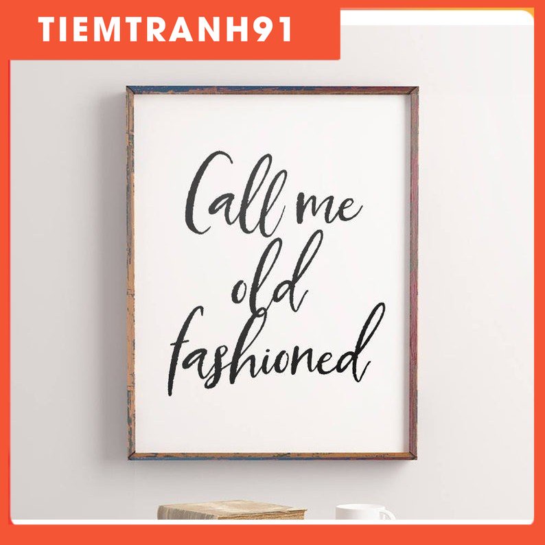 Wall paintings | - Typography-all me old fashionable 74, cheap canvas painting