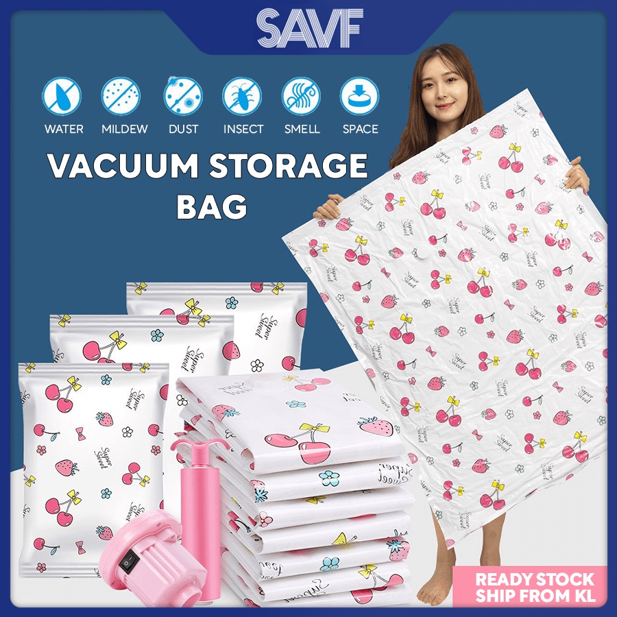 SAVF Vacuum Bag Clothes Organization Vacuum Storage Bag Travel Luggage Vacuum Plastic Bag